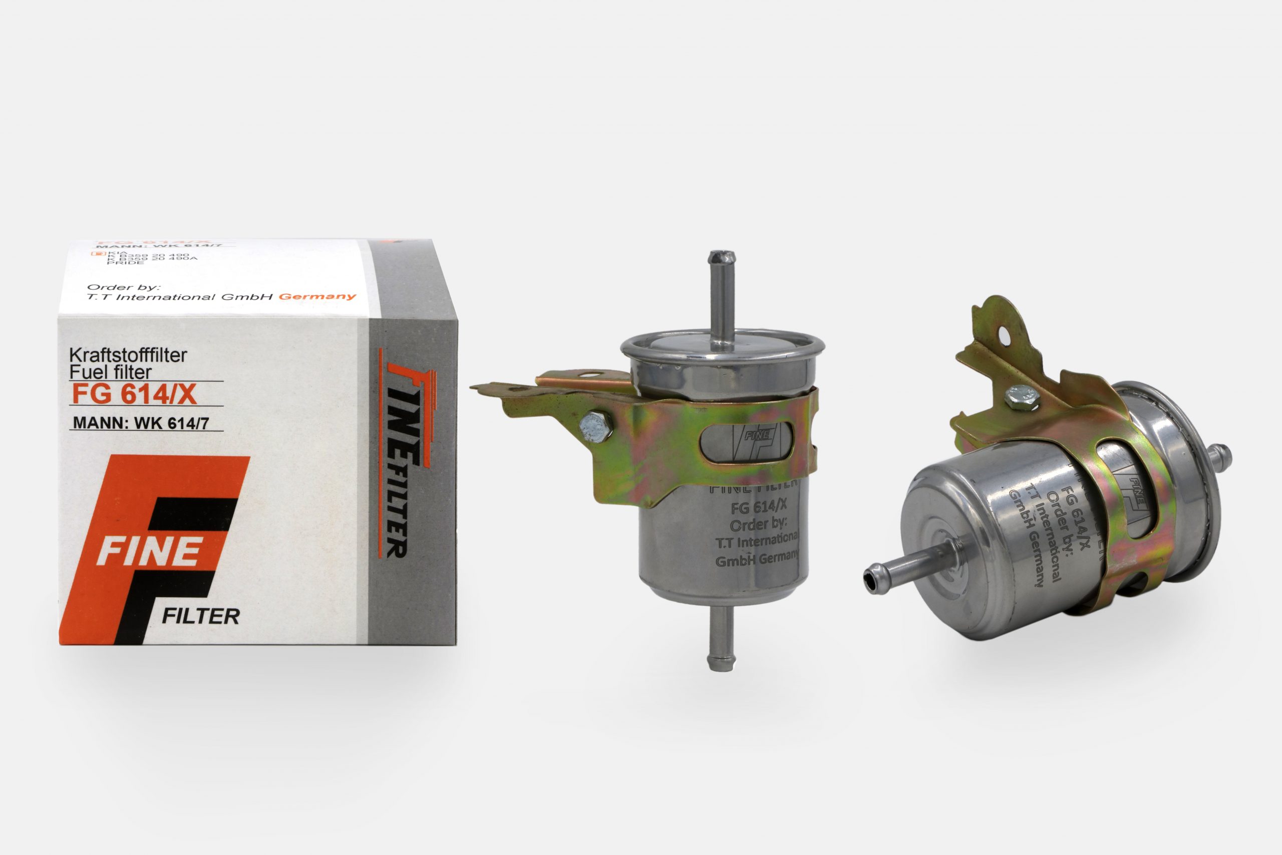 FG 614X Pride Inline Fuel Filter (Straight Head) Metal FG614/X - Image 1