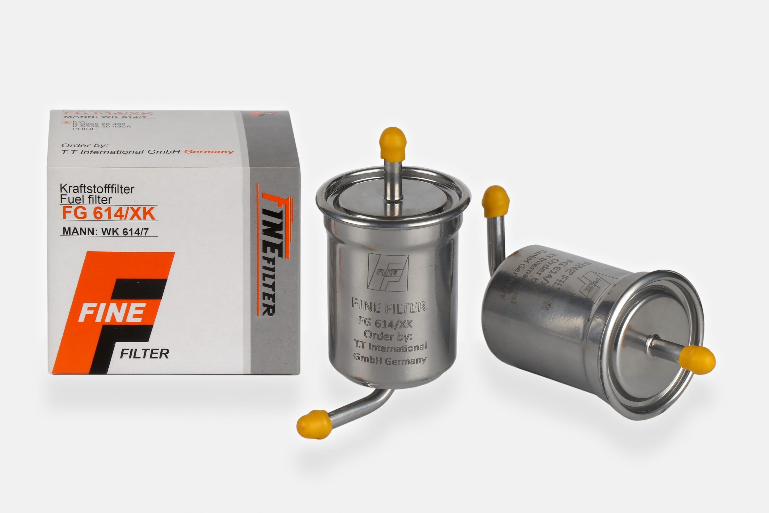 FG 614XK Pride Inline Fuel Filter (Angled Head) Metal FG614/7X - Image 1